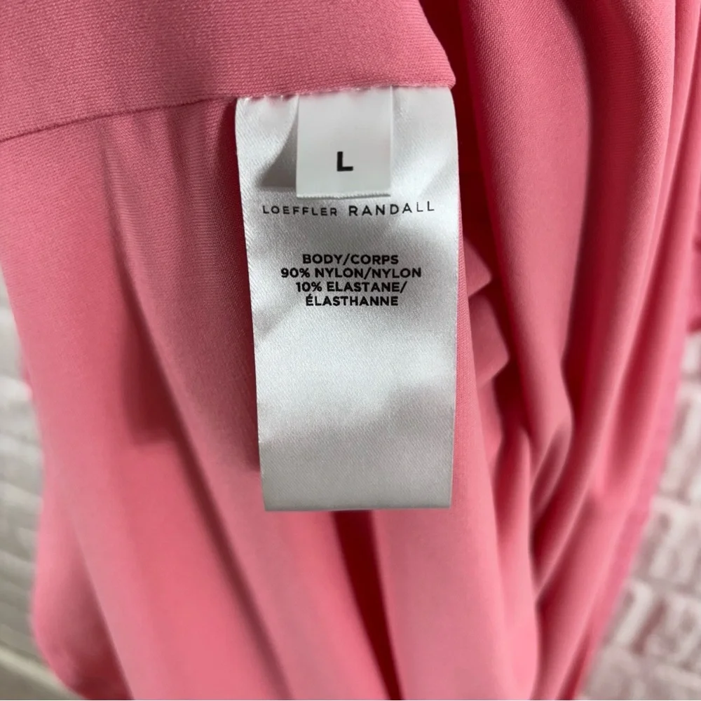 Loeffler Randall Pink Textured Midi Dress Large - Picture 5 of 5